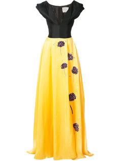 платье с вышивкой  Carolina Herrera
