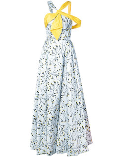 платье с цветочным принтом  Carolina Herrera