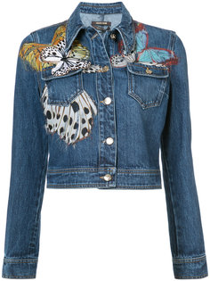 джинсовая куртка с бабочками Roberto Cavalli