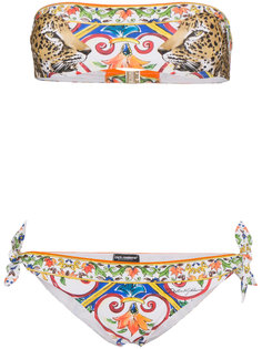 бикини с леопардовым принтом Dolce & Gabbana
