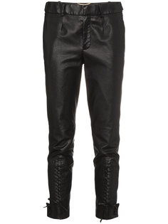 укороченные брюки слим  Saint Laurent