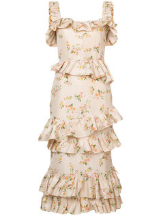 платье с оборками и цветочным принтом Brock Collection