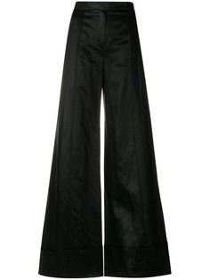 атласные широкие брюки Nina Ricci