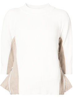 свитер с контрастной отделкой  Sacai