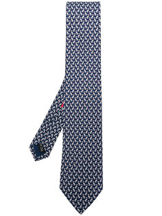 галстук с микро-принтом собак Salvatore Ferragamo