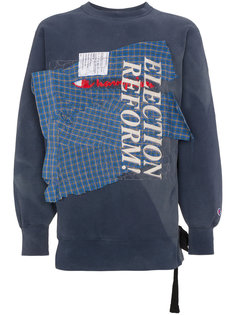 толстовка с клетчатым коллажем Election Reform