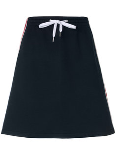 юбка с контрастной полосой Miu Miu