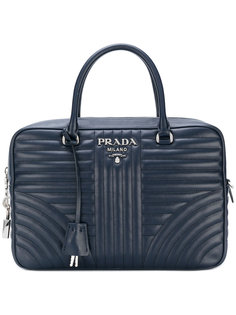 стеганая сумка-тоут с логотипом  Prada