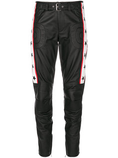 мотоциклетные кожаные брюки Moschino