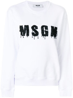 толстовка с логотипом из бисера MSGM