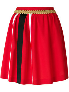 расклешенная юбка с зигзагообразной тесьмой Moschino