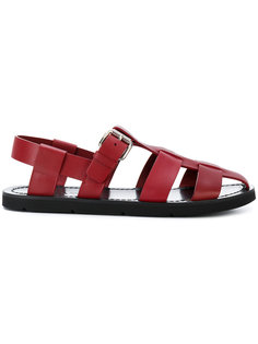 caged gladiator sandals Prada