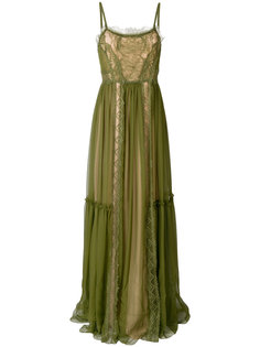 нарядное платье с кружевными вставками Alberta Ferretti