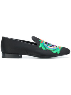 embroidered logo loafers Versace