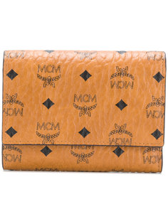 Color Visetos three fold wallet MCM