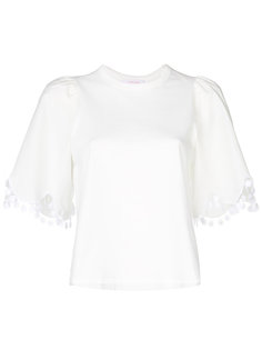 футболка с декорированными рукавами See By Chloé