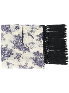 floral print fringed scarf Forte Forte