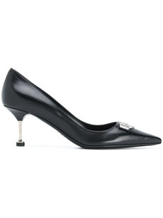 pointed metal heel pumps Prada