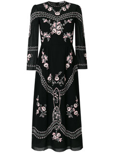 платье миди с цветочной вышивкой  Vilshenko