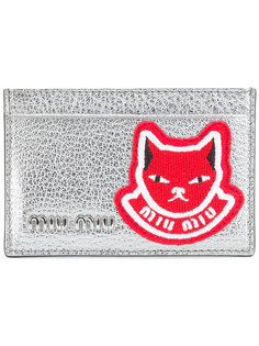 cat card holder Miu Miu