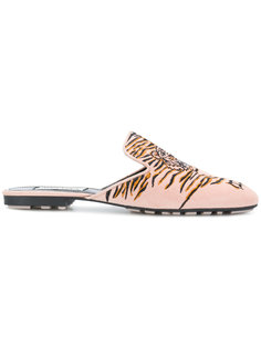 мюли с вышитым тигром Kenzo