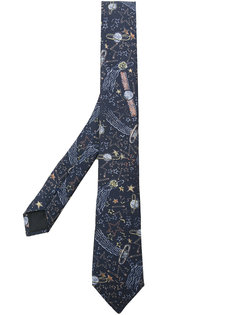 галстук со звездным принтом  Valentino