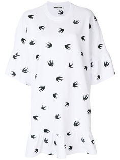 платье-оверсайз с принтом ласточек  McQ Alexander McQueen
