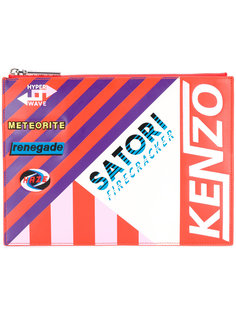 полосатый клатч с заплаткой Kenzo