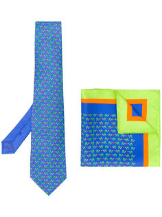 turtle print tie and pocket square Etro