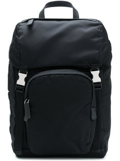 logo patch backpack Prada