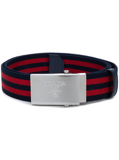 striped web belt Prada