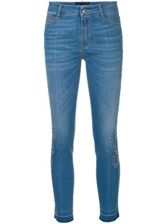 укороченные джинсы с кружевной отделкой  Ermanno Scervino