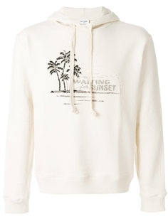 толстовка с капюшоном и принтом Sunset Saint Laurent