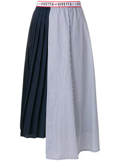 плиссированная юбка с логотипом  Vivetta