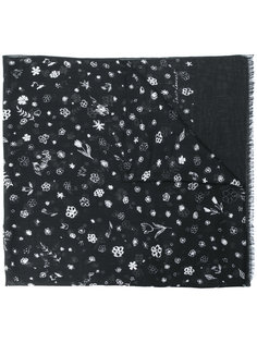 шарф с цветочным принтом Saint Laurent