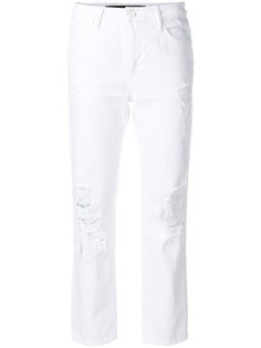 укороченные джинсы с рваной отделкой T By Alexander Wang
