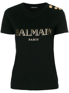 футболка с принтом логотипа Balmain
