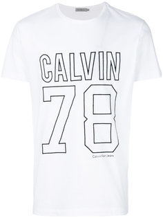 футболка с вышитым логотипом Calvin Klein