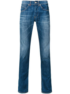 джинсы прямого кроя с потертой отделкой Dondup