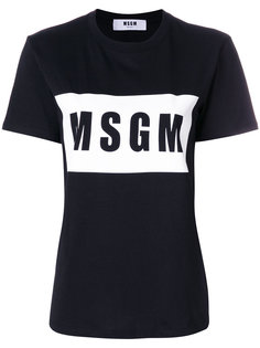 футболка с принтом-логотипом MSGM