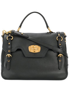 buckle detail foldover satchel bag Miu Miu