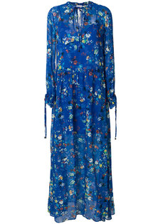 длинное расклешенное платье с цветочным принтом  Twin-Set