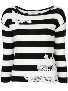 свитер с кружевной аппликацией Blugirl