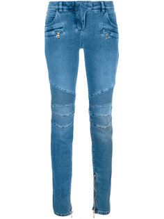 байкерские джинсы слим  Balmain