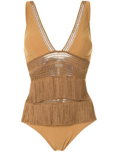 fringed crochet swimsuit Moeva