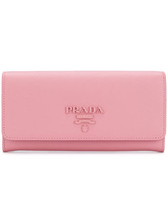 saffiano logo wallet Prada