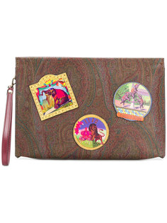 клатч с заплатками  Etro