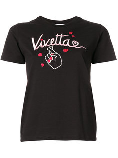 укороченная футболка с вышивкой  Vivetta