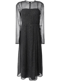 полупрозрачное платье в горох  Red Valentino