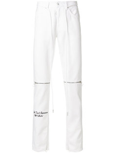 укороченные джинсы с вышивкой Off-White